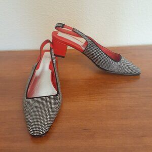 Jaggar The Label Rhinestone Sling-back Shoes